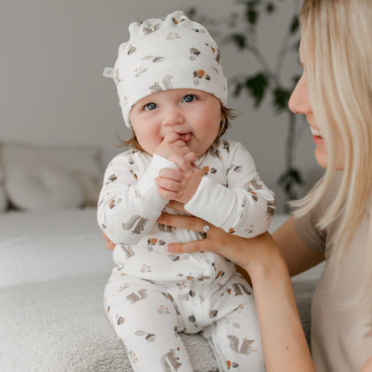Pyjama pour bébé en bambou - Écureuil