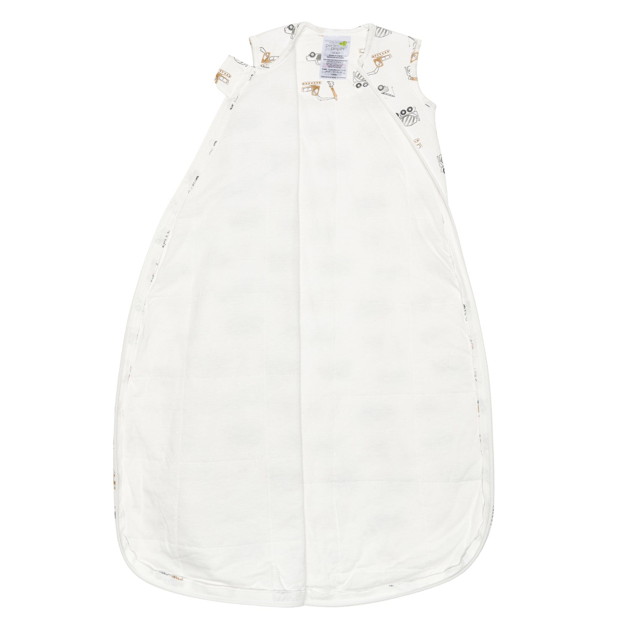 Quilted bamboo sleep sack - Construction (2.5 togs)