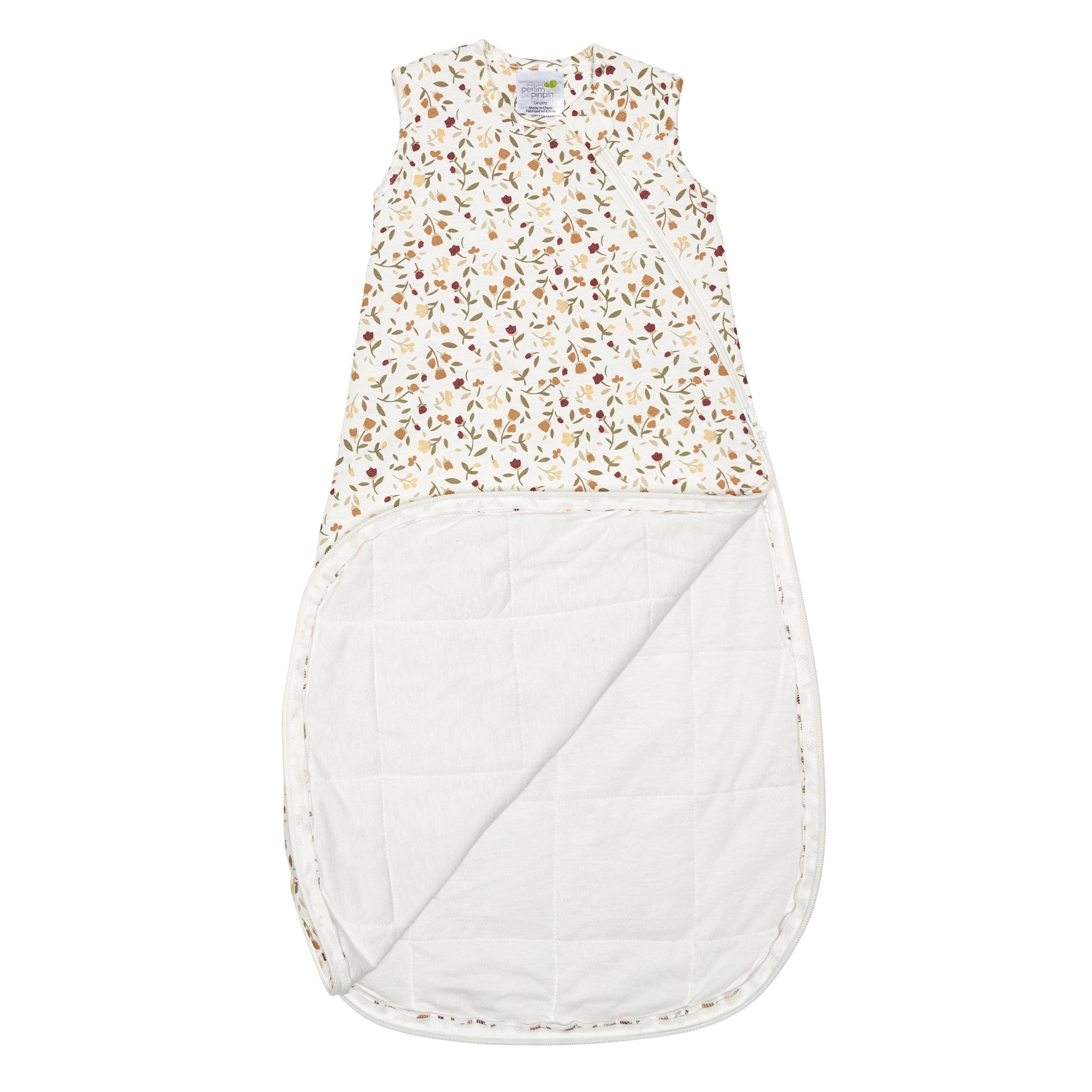 Quilted bamboo sleep sack - Floral (2.5 togs)