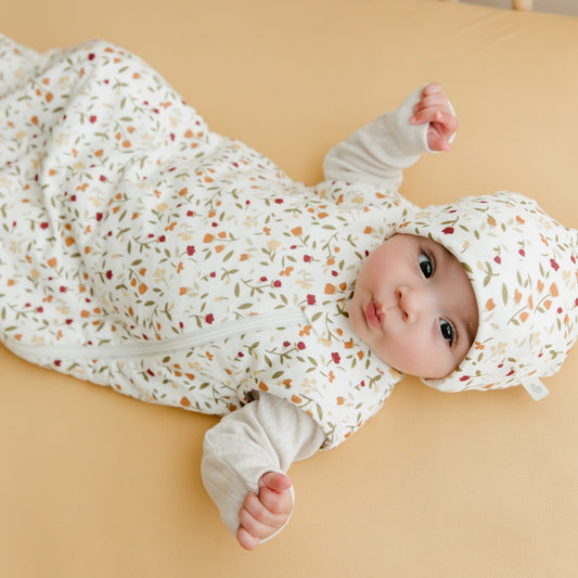 Quilted bamboo sleep bag - Floral (2.5 togs)