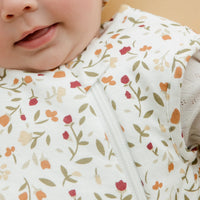 Quilted bamboo sleep bag - Floral (1.0 tog)