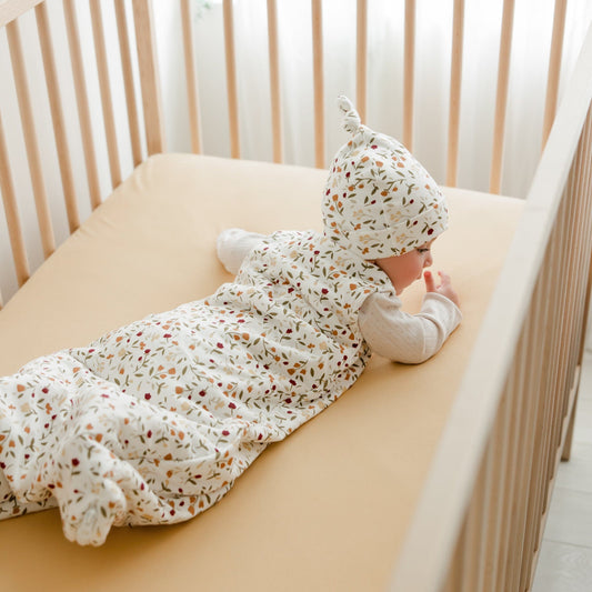 Quilted bamboo sleep bag - Floral (1.0 tog)
