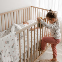Quilted bamboo sleep sack - Watercolor Flowers (2.5 togs)