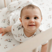 Quilted bamboo sleep sack - Watercolor Flowers (2.5 togs)