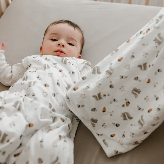 Quilted bamboo sleep bag - Squirrel (2.5 togs)