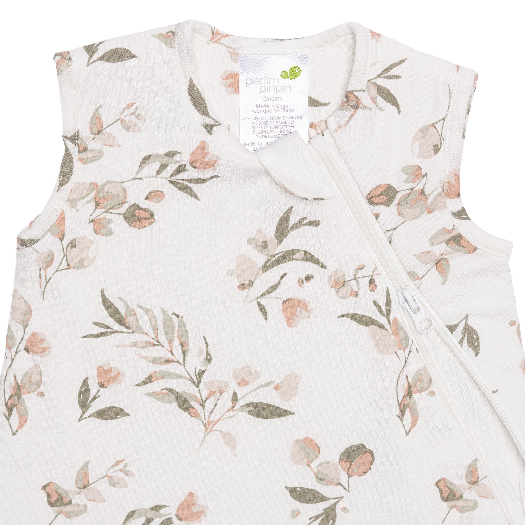 Sac de nuit matelassé en bambou - Feuilles (1.0 tog)