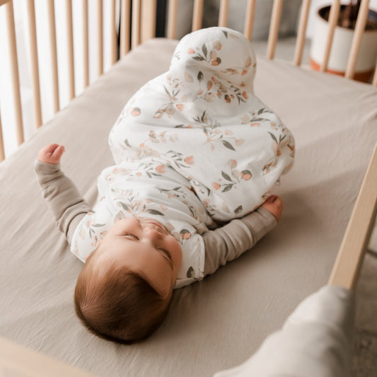 Quilted bamboo sleep bag - Leaves (1.0 tog)