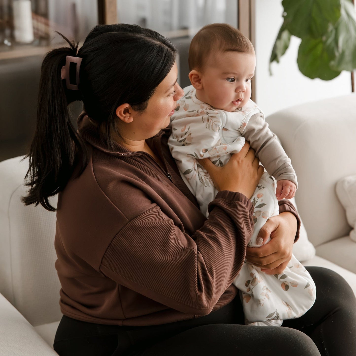 Sac de nuit matelassé en bambou - Feuilles (1.0 tog)