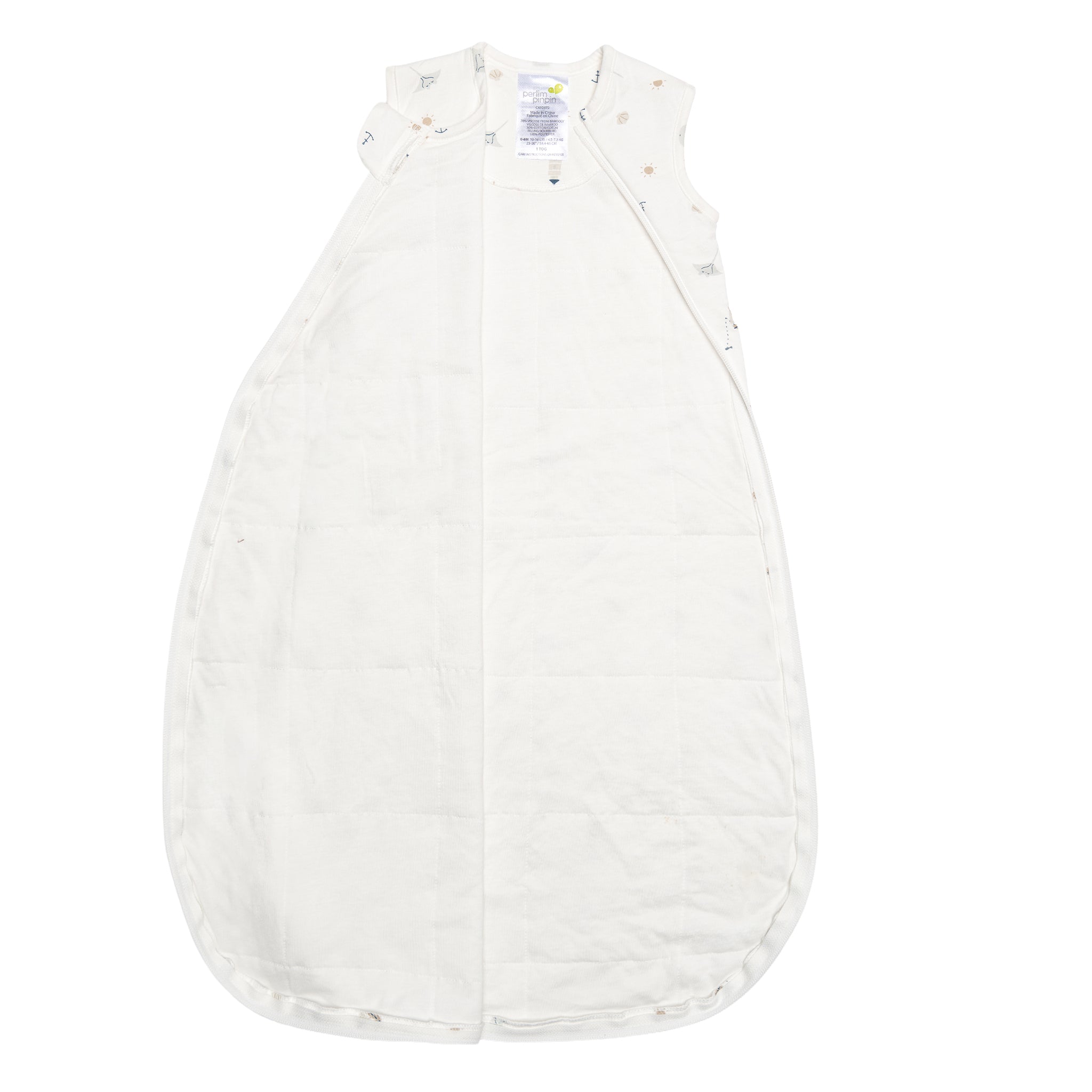 Sac de nuit matelassé en bambou - Océan (1.0 tog)