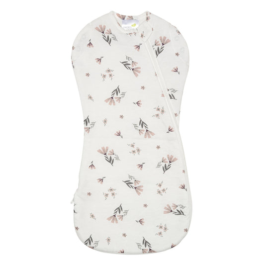 Bamboo newborn sleep sack - Watercolor Flowers (1.0 tog)