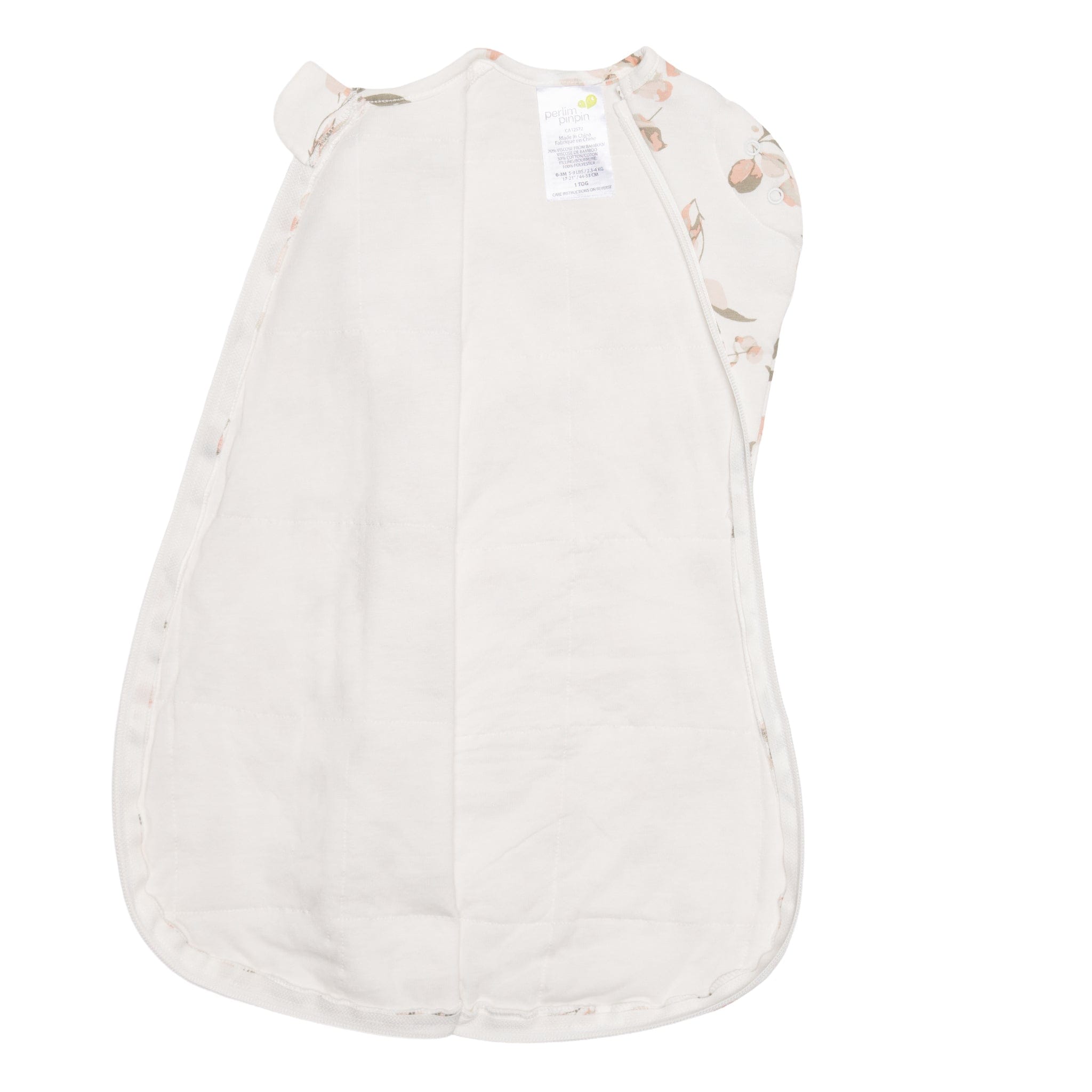 Sac de nuit pour nouveau-né en bambou - Feuilles (1.0 tog)