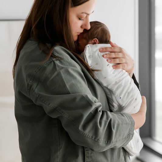 Bamboo newborn sleep sack - Ocean (1.0 tog)