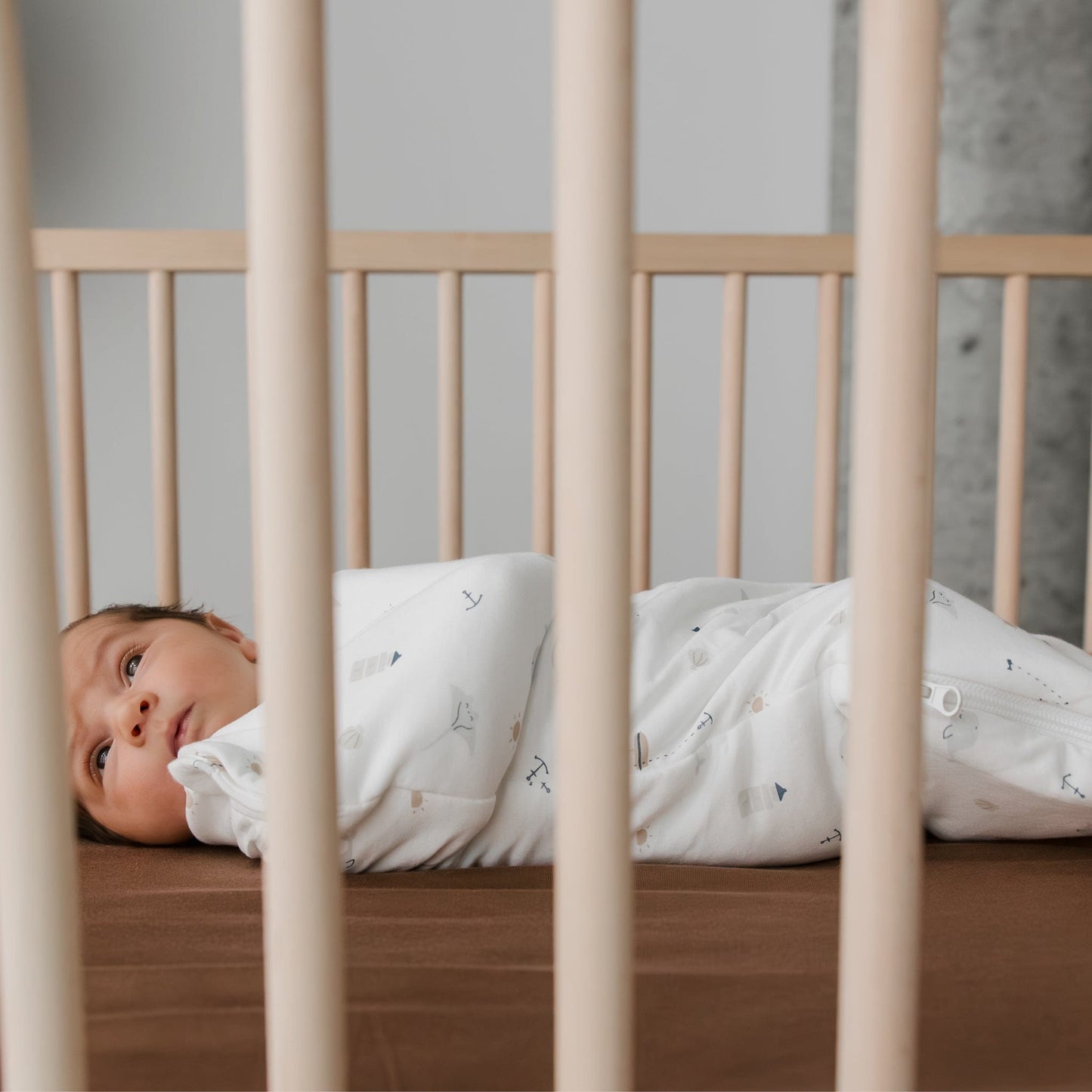 Bamboo newborn sleep sack - Ocean (1.0 tog)