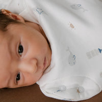 Bamboo newborn sleep sack - Ocean (1.0 tog)