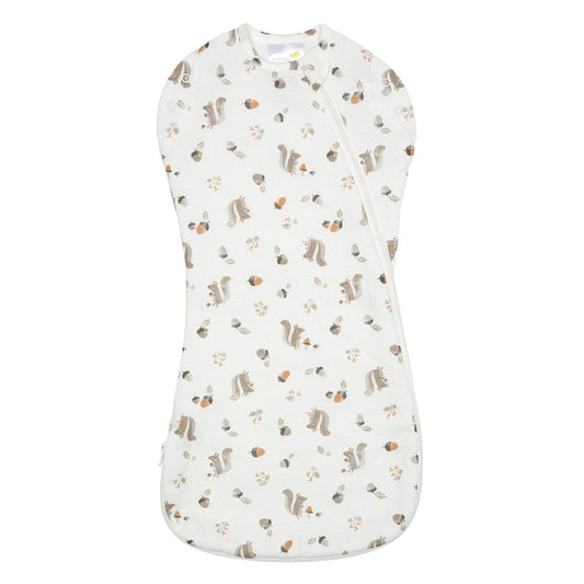 Bamboo newborn sleep sack - Squirrel (1.0 tog)