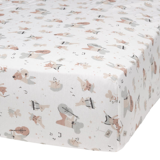 Bamboo Fitted sheet - Music