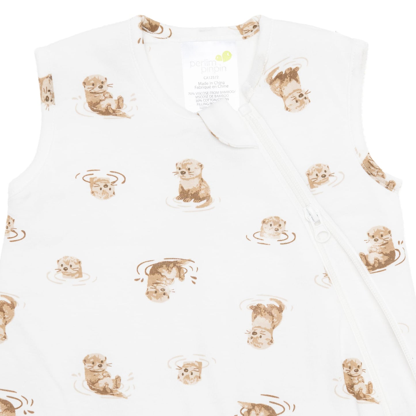 Quilted bamboo sleep sack - Otters (2.5 tog)