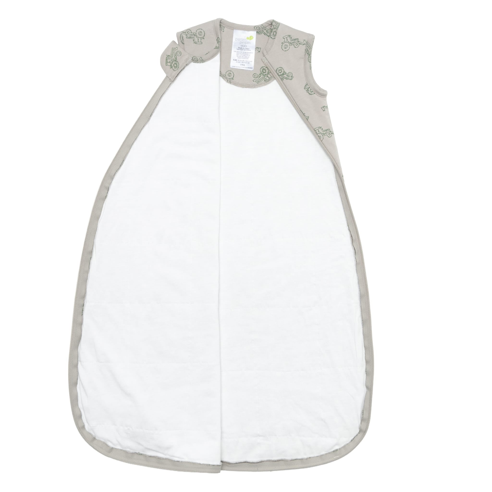Quilted bamboo sleep sack - Tractors (2.5 tog)