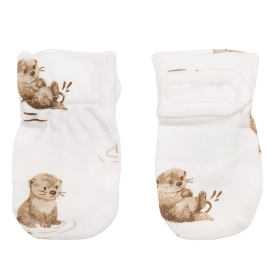 Bamboo scratch mittens - Otters