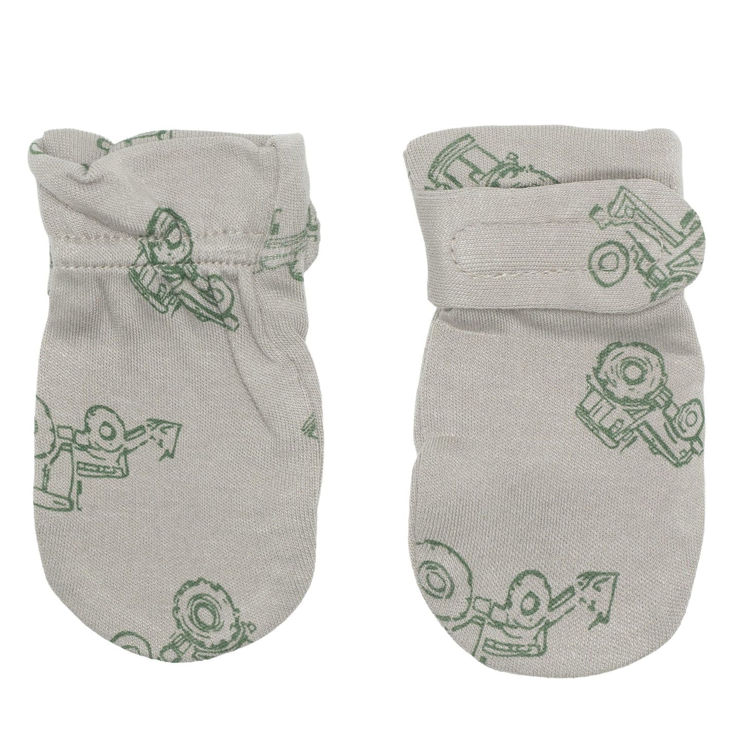 Bamboo scratch mittens - Tractors