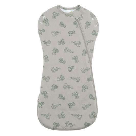 Bamboo newborn sleep sack - Tractors (1.0 tog)
