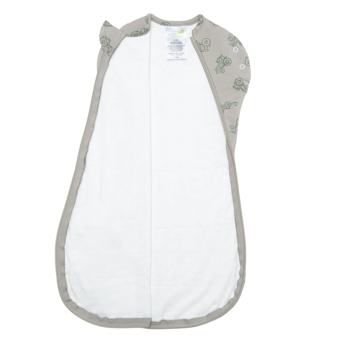 Bamboo newborn sleep sack - Tractors (1.0 tog)