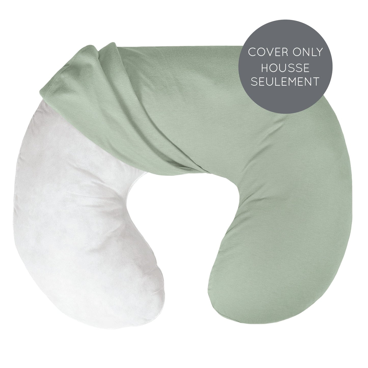 Bamboo nursing pillow cover - Moss (COVER ONLY)