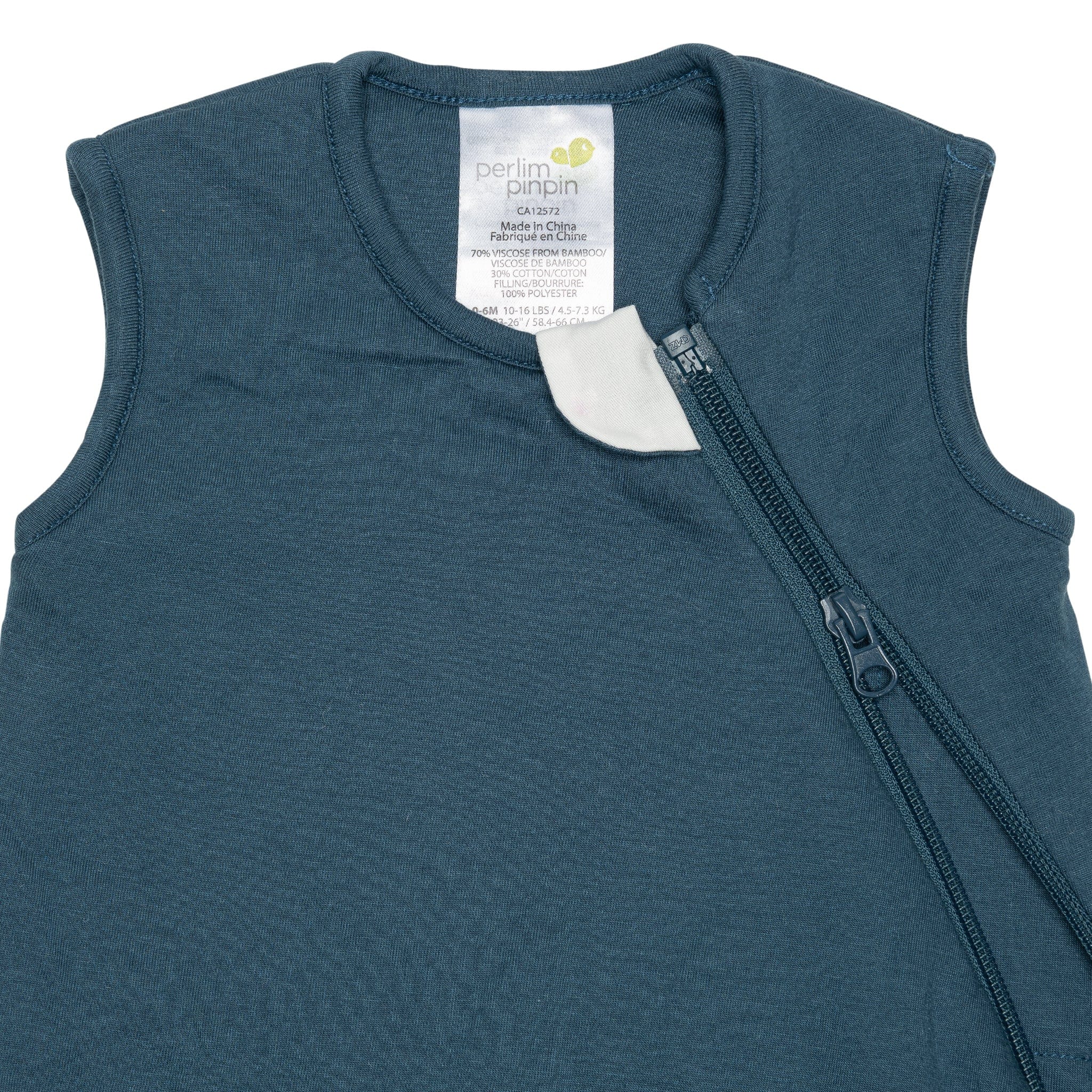 Quilted bamboo sleep sack - Denim (2.5 togs)