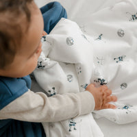 Quilted bamboo sleep bag - Denim (1.0 tog)