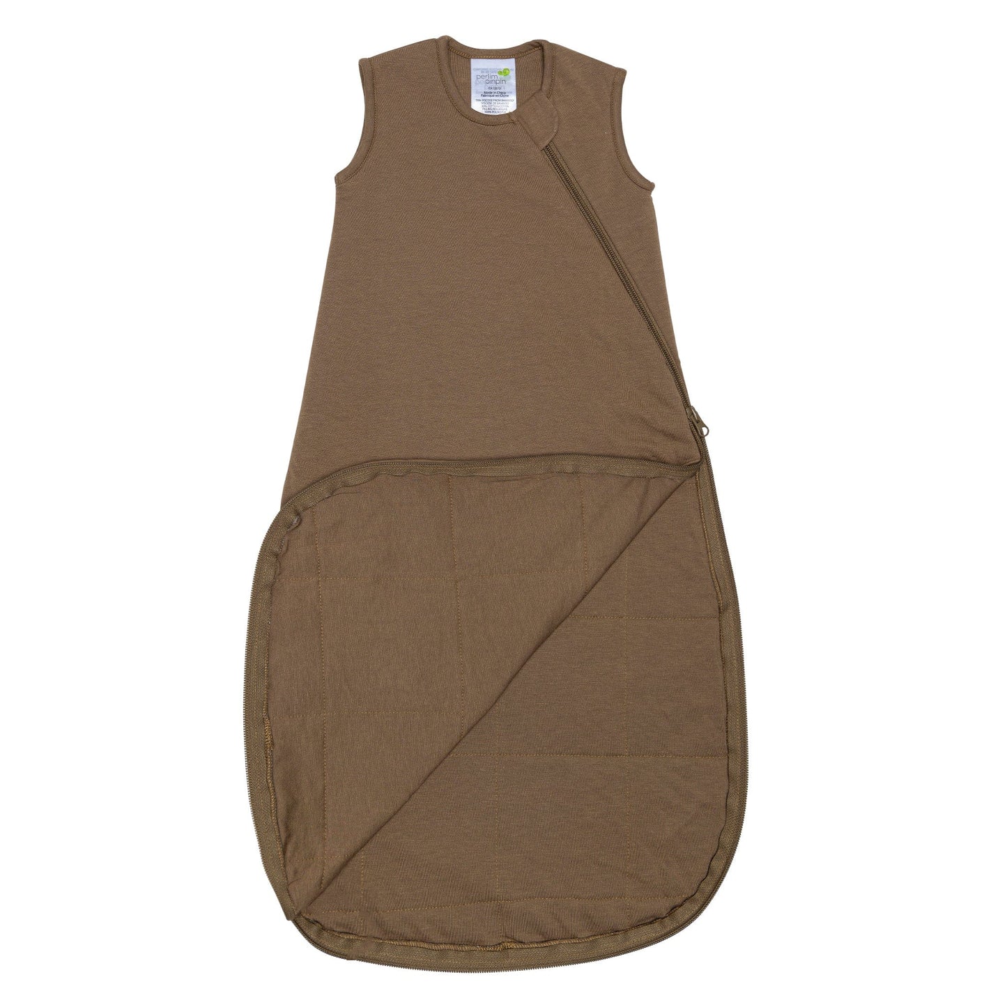 Quilted bamboo sleep sack - Moka (1.0 tog)
