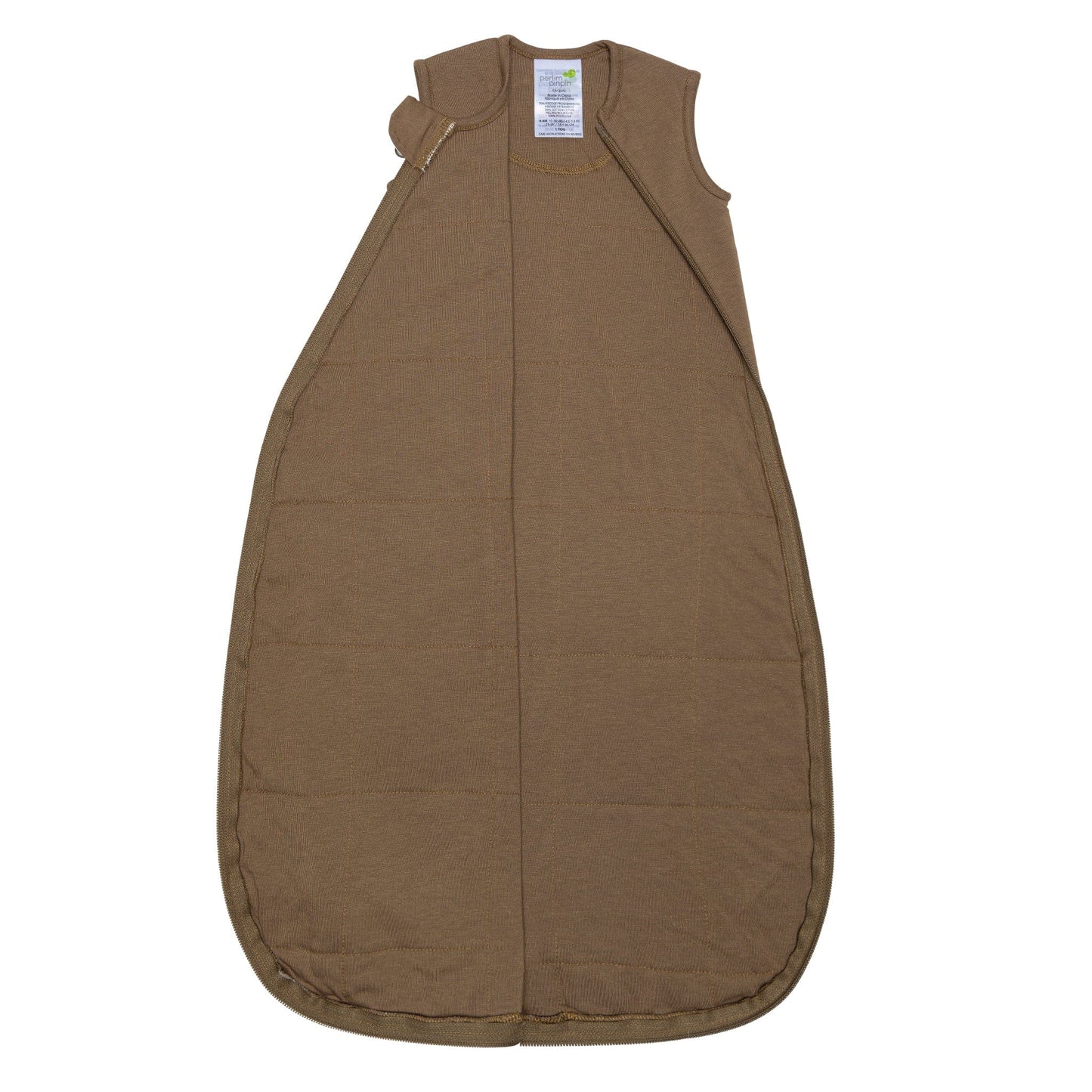 Quilted bamboo sleep sack - Moka (1.0 tog)