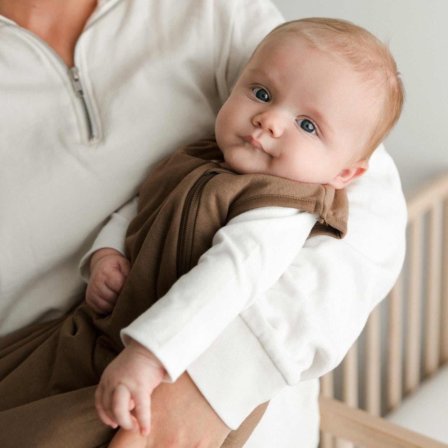Quilted bamboo sleep sack - Moka (1.0 tog)