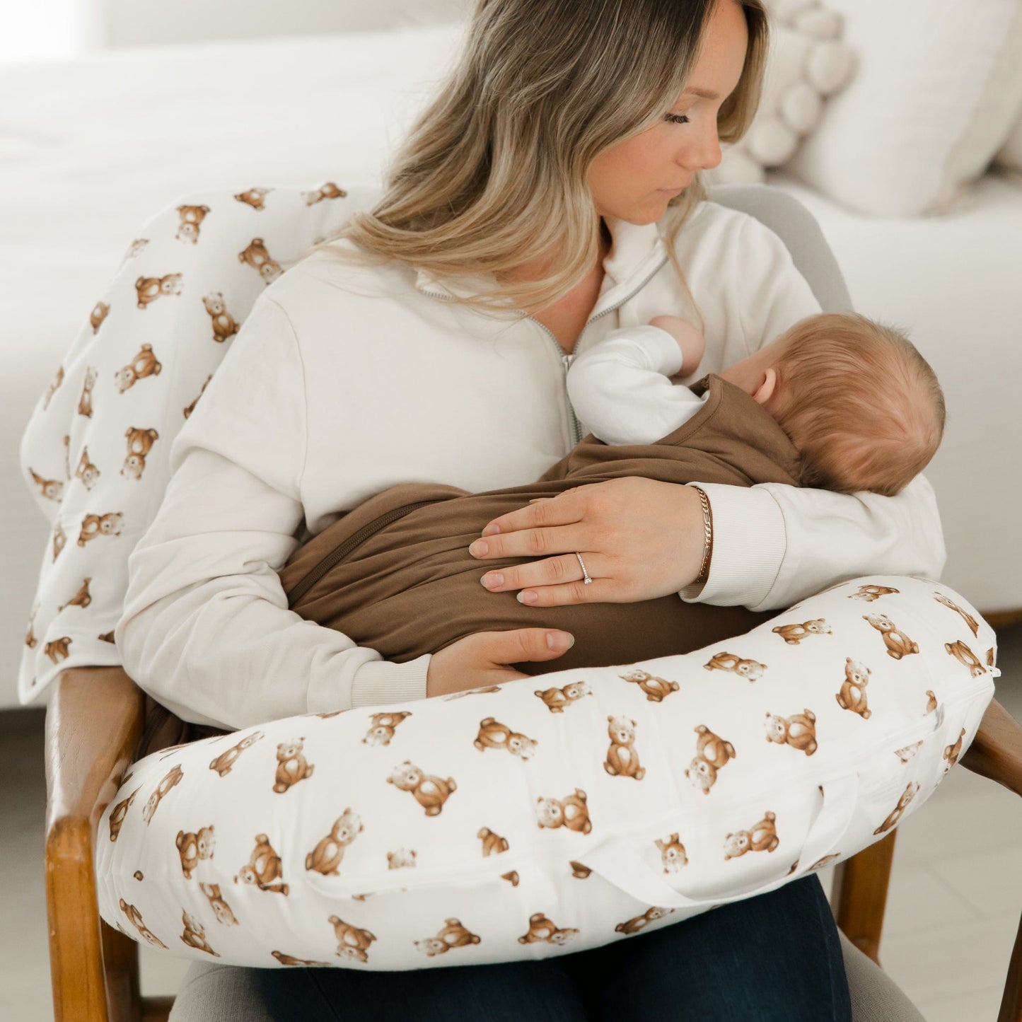 Quilted bamboo sleep sack - Moka (1.0 tog)