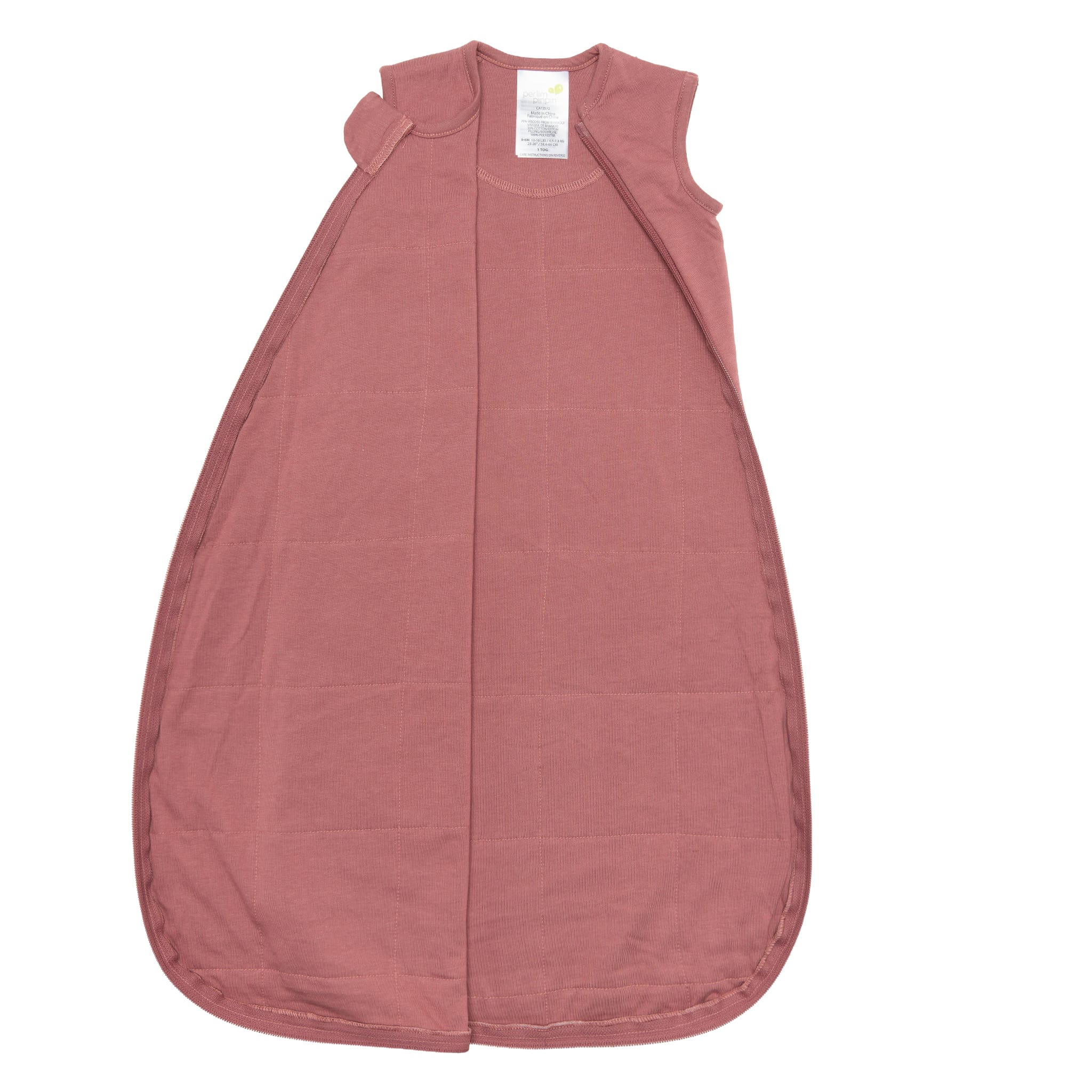 Quilted bamboo sleep sack - Raspberry (1.0 tog)