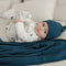 Newborn bamboo knotted hat - Denim