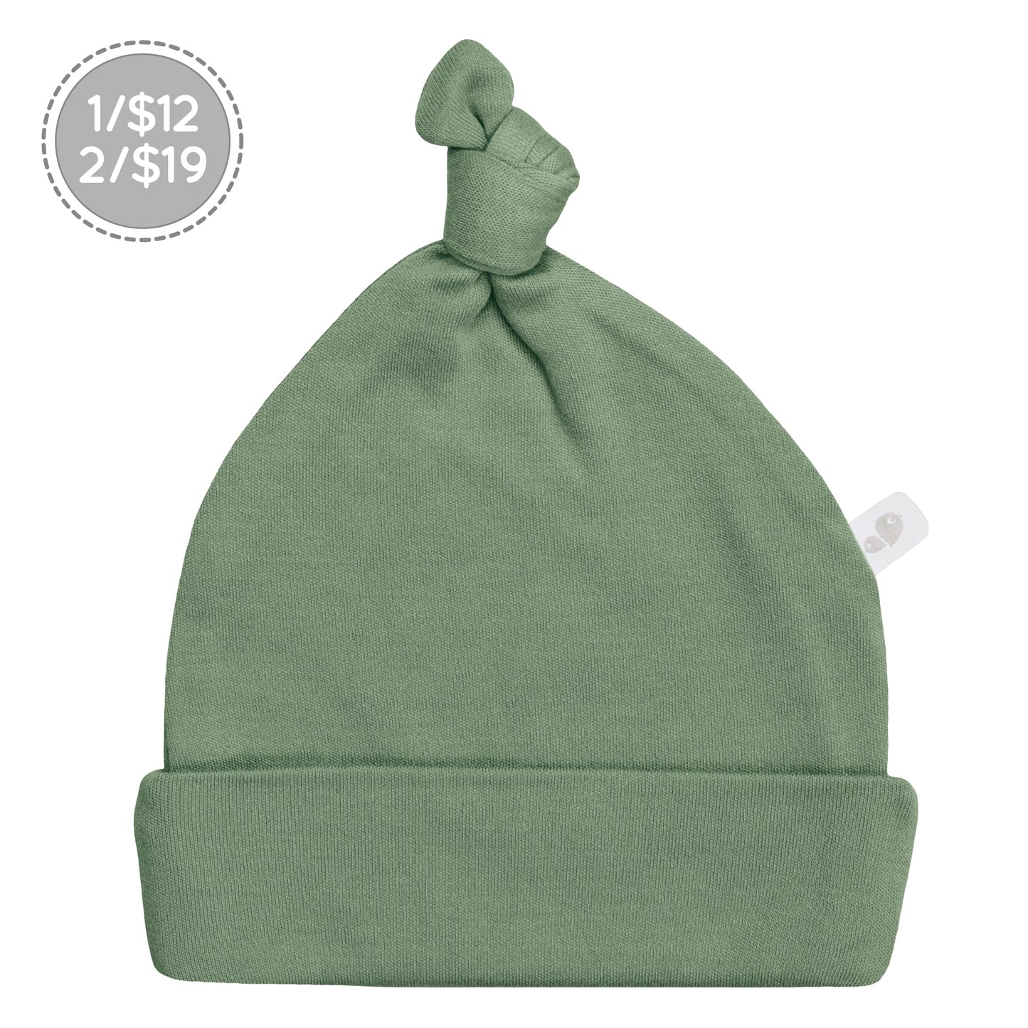 Newborn bamboo knotted hat - Hunter Green
