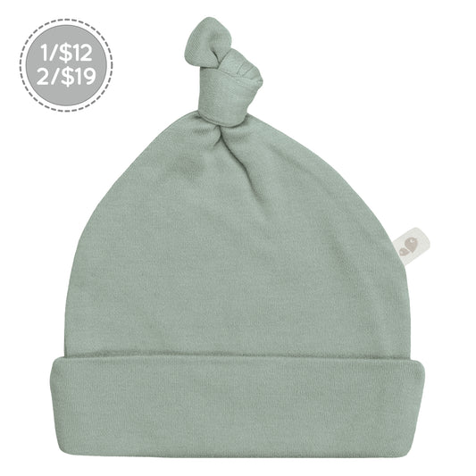 Bamboo knotted hat - Moss green