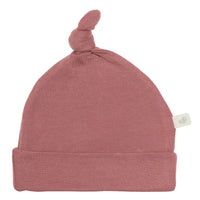 Newborn bamboo knotted hat - Raspberry