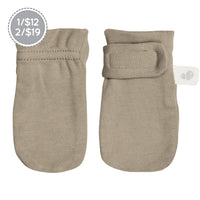 Newborn bamboo scratch mittens - Taupe