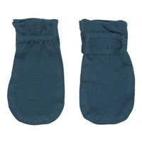 Mitaines anti-égratignures en bambou pour nouveau-né - Denim