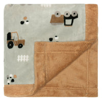 Plush blanket - Tractors