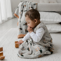 Plush blanket - Tractors
