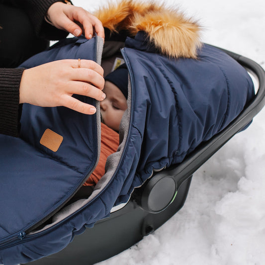 Housse élastiquée pour siège d'auto Hiver - Charbon