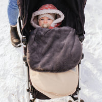 Infant winter bunting bag - Hunter textured