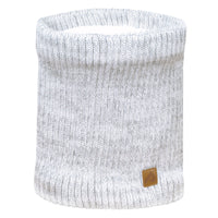 Acrylic neck warmer - White/Light gray