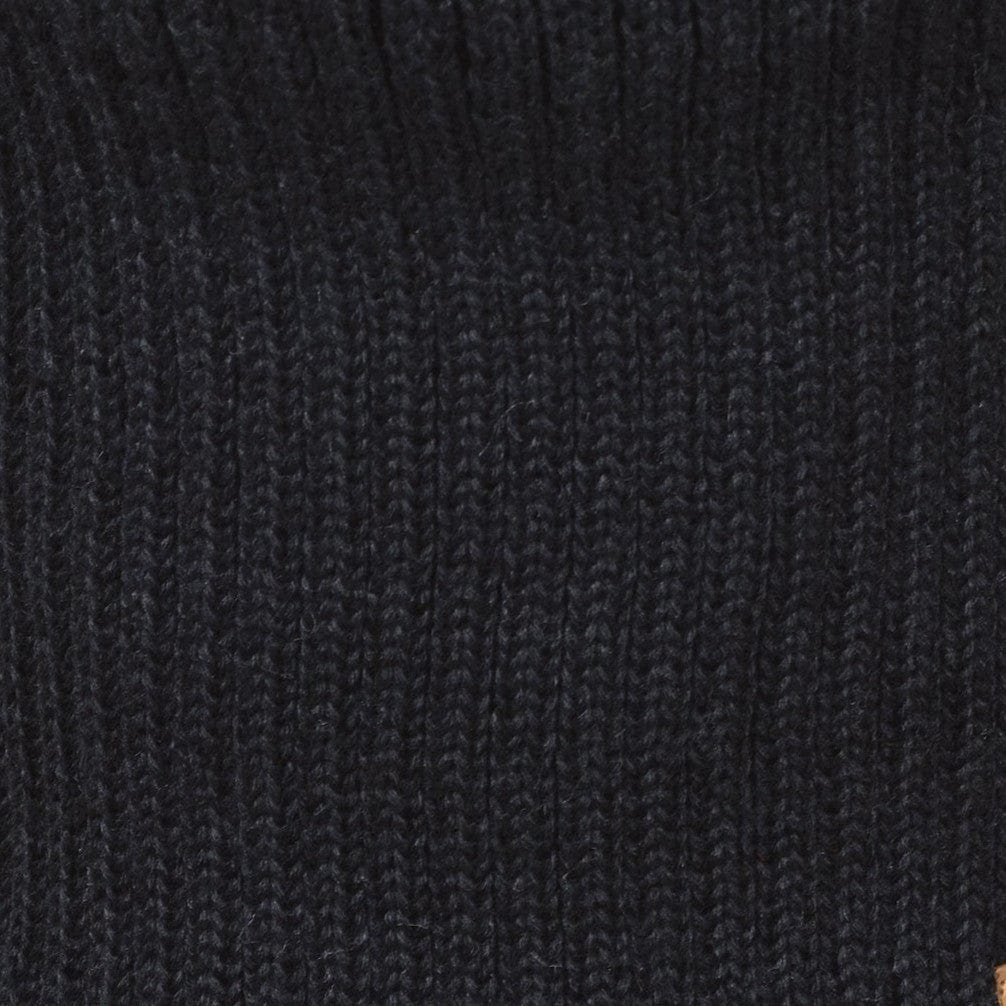 Tuque d'hiver avec pompon détachable et cordon - Noir