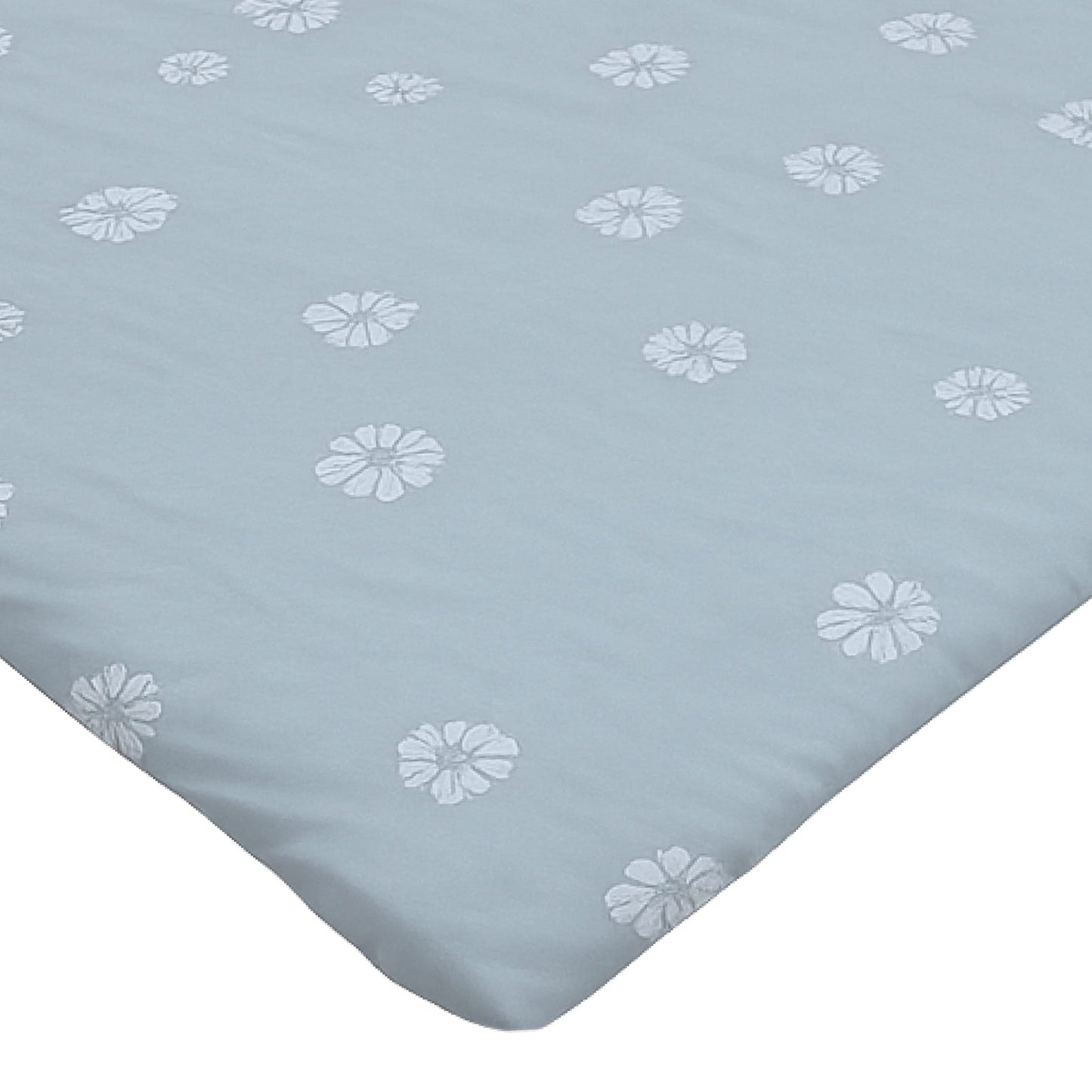 Flannel playpen fitted sheet - Daisies
