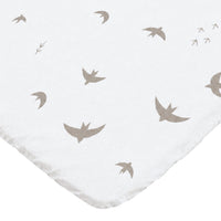 Flannel playpen fitted sheet - Birds