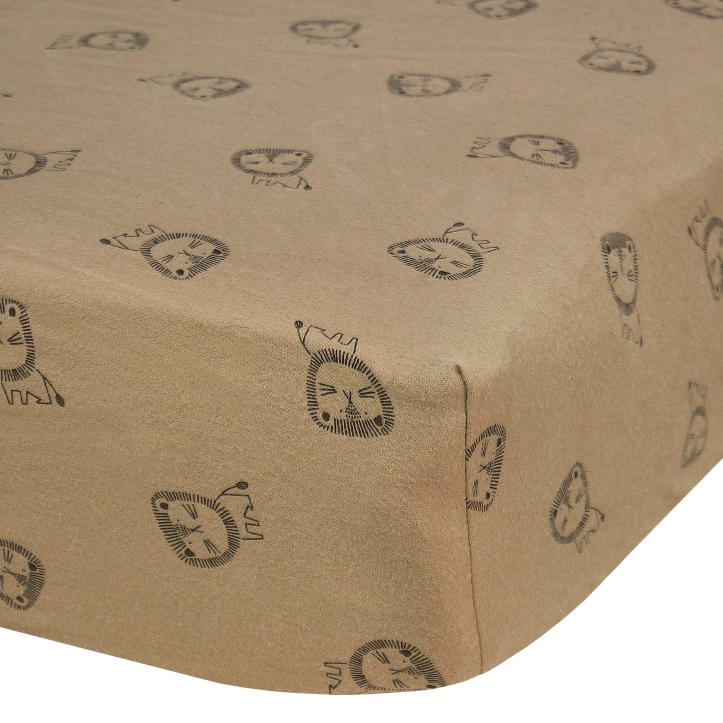 Flannel Crib Fitted Sheet - Lions