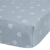 Flannel Crib Fitted Sheet - Daisies